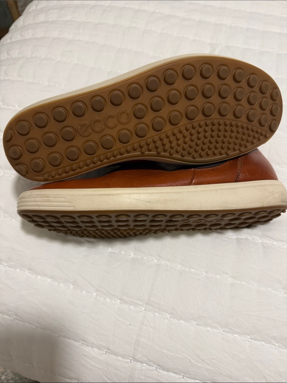 Ecco Women's Tan-Brown Leather Slip-On Chukka Boots - Picture 3 of 6